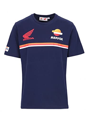 Repsol Racing Team T-Shirt, offizieller Aufdruck MotoGP, blau, XL