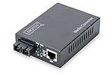 DIGITUS Medienkonverter - Multimode - Fast Ethernet - RJ45 / SC - 1310nm Wellenlänge - Bis 2km - Schwarz