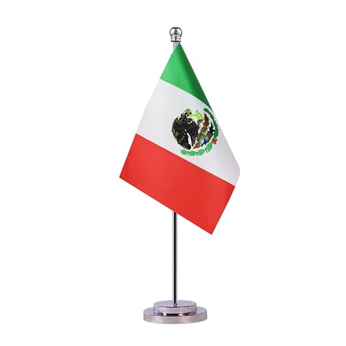 Mexiko-Schreibtischflagge, Tischflagge, kleine Mini-Tischflagge, Mexiko, mexikanische Miniatur-Flagge, internationale Länderflaggen, Festivals, Veranstaltungen, Feiern, Bürodekoration (Mexiko)