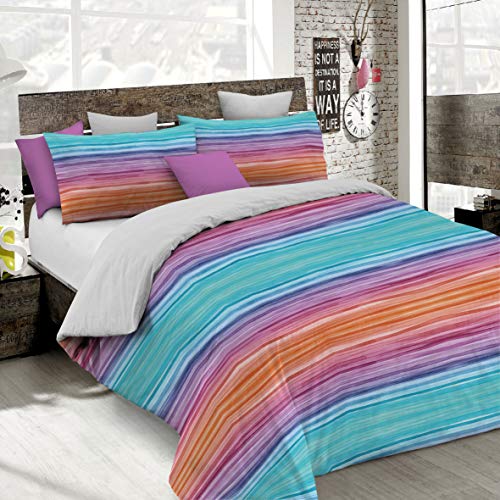 Italian Bed Linen Fantasy Bettbezug, Rainbow, Kleine doppelte