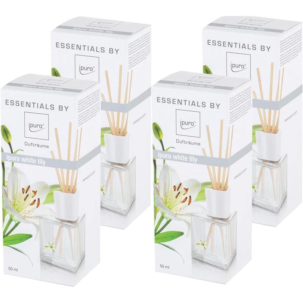 Essentials by Ipuro White lily 50ml Raumduft (4er Pack)