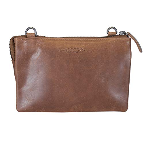 Arrigo Unisex-Erwachsene Wallet Bag Münzbörse, Braun (Cognac), 21x14x7 cm