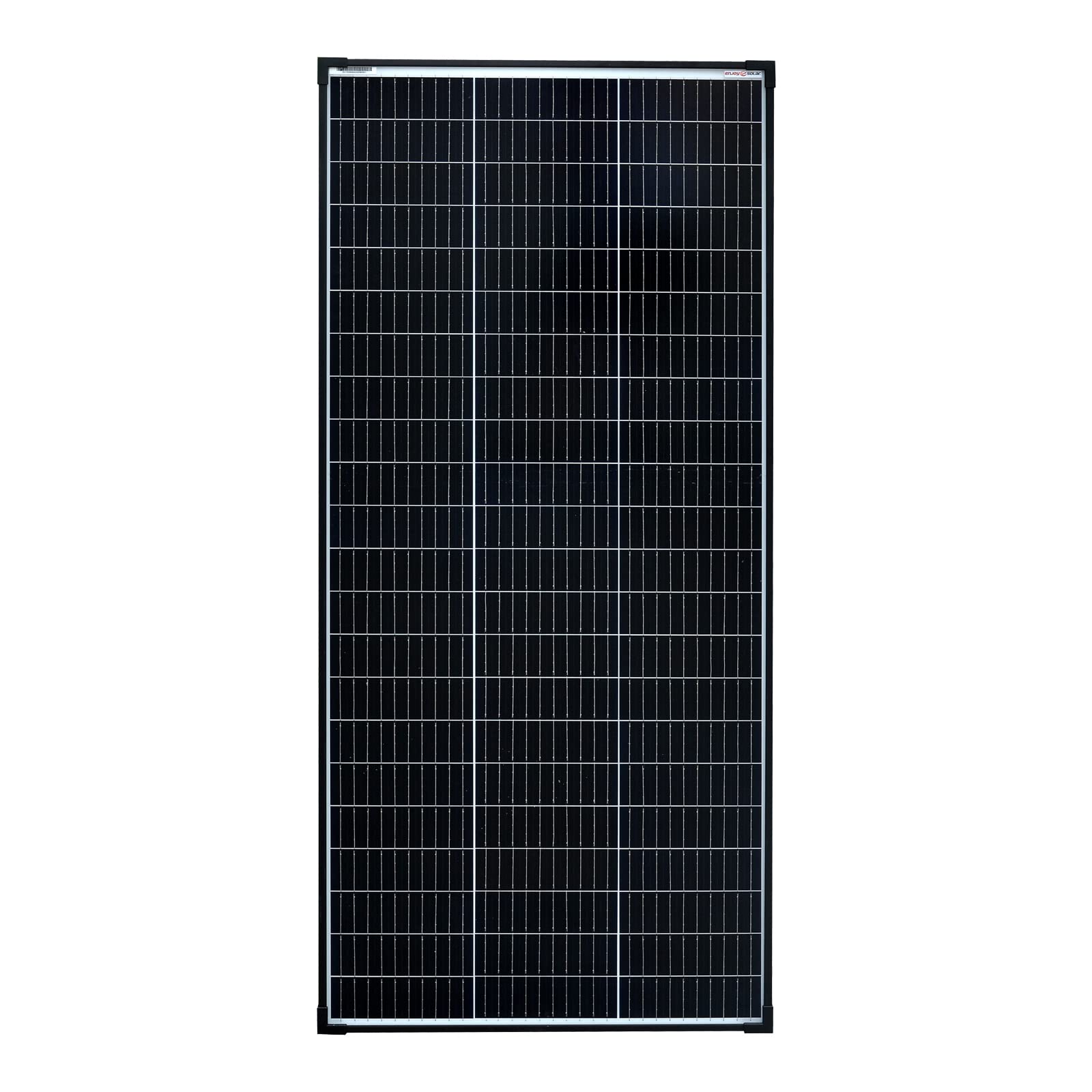 enjoy solar 36V Monokristallines Solarmodul, 182mm Solarzellen 10 Busbars Solarpanel ideal für Wohnmobil, Balkonanlage, Gartenhäuse, Boot (150, watts)