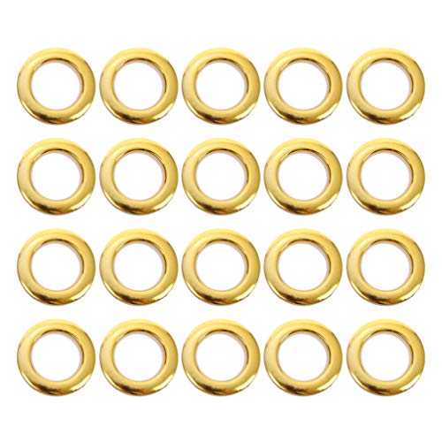 80 Stück Kunststoff Vorhang Ösen Ringe Clips DIY Nanoskala Low Noise Raffring für Vorhänge Rucksack Tasche Loch schwarz, , goldfarben, 7 * 7cm