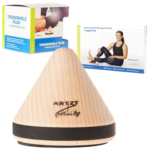 Artzt Vitality TriggerHolz Massage-Tool | Trigger-Tool | Made in Germany Natur, 7,5 x 7 cm
