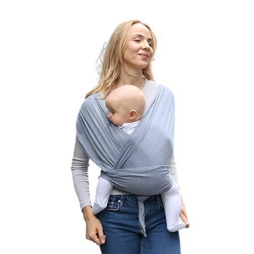 Mama's Bonding Comforter Neugeborene Bis Kleinkinder 3–15 Kg, Dehnbare, Atmungsaktive, Leichte, Freihändige Babytrage, Ergonomische Babytrage (D,Medium)
