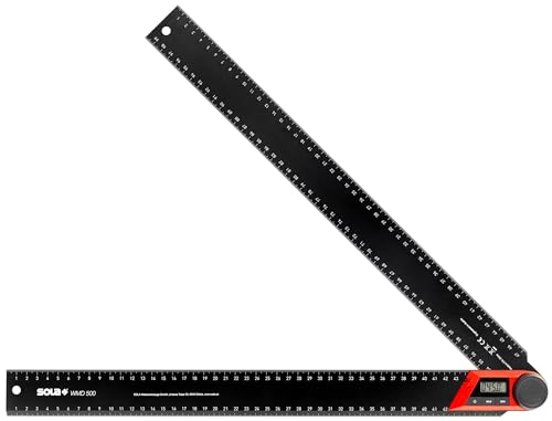 SOLA WMD 500 - Digitaler Winkelmesser - Länge 500 mm - Anschlagwinkel mit LCD Anzeige für exakte Winkelmessungen