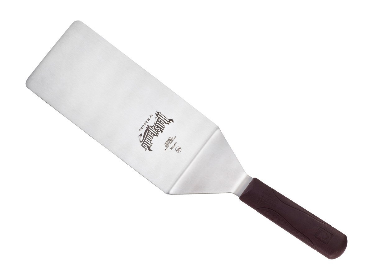 Mercer Culinary Edelstahl Schwere Pflicht Turner/Spatel, mehrfarbig Hell's Handle 20 x 10 cm großer Pfannenwender, robust Mehrfarbig