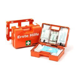 LEINA-WERKE 21063 Erste Hilfe-Koffer MULTI mit Druck: 2-farbig orange - mit Inhalt: DIN 13157, 1 Stk.