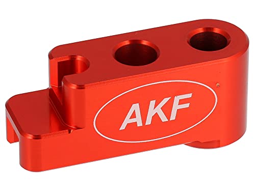 AKF AKF CNC Distanzstück, Bremsgegenhalter Nabe hinten, Rot eloxiert - für Simson S51, S50, SR50, Schwalbe KR51, SR4