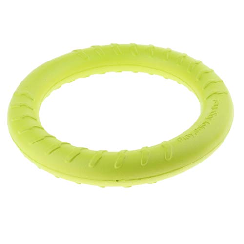 SM SunniMix Hundespielzeug Ring robuster Kauring Wurfring für kleine und große Hunde, Außendurchmesser ca. 31 cm, Leuchtendes Grün