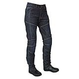 Roleff Racewear Motorradhose Kevlar Jeans für Damen, Blau, Größe 29