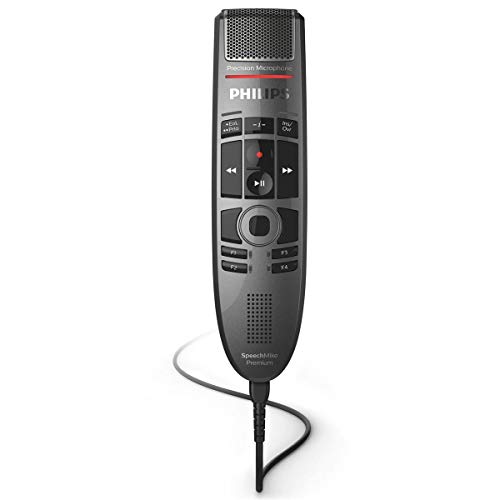 Philips LFH3500 SpeechMike Premium USB-Diktiermikrofon Präzisionsmikrofon Steuerung per Drucktasten