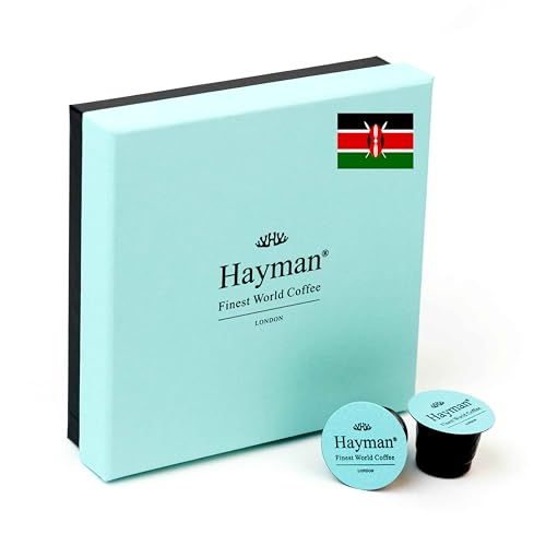 100% Kiunyu-Kirinyaga Kaffee aus Kenia - Frisch geröstet und in Kapseln kompatibel mit Nespresso Original Line-Maschinen - Elegante Schachtel mit 20 Kaffeekapseln
