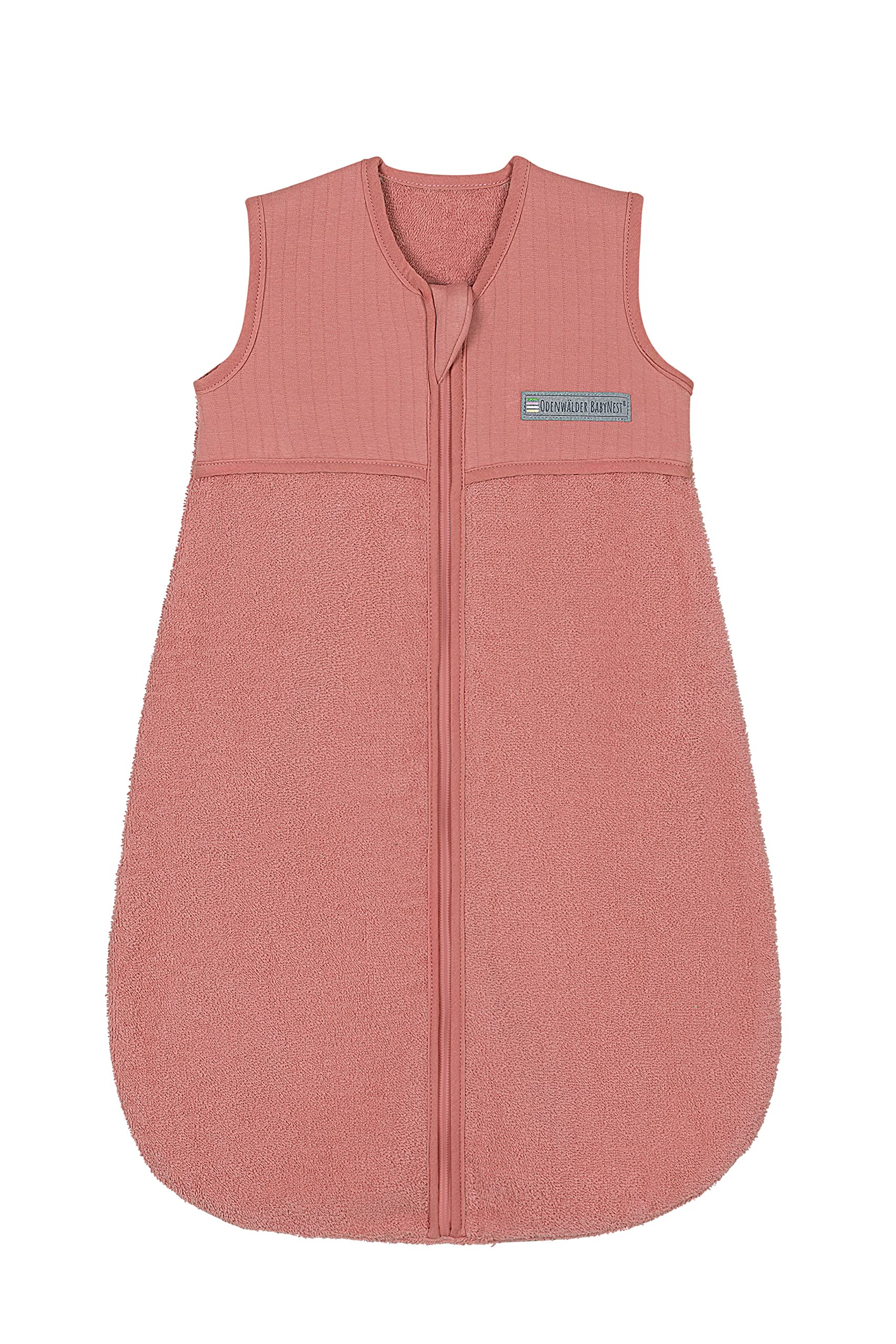 Odenwälder Frottee Sommer-Schlafsack Baby-Schlafsack leichter Kinderschlafsack atmungsaktiv (70 cm, Cranberry)