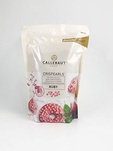 Callebaut Crispearls Ruby, Ruby Schokolade, Rosa Schokolade und geröstete Kekse in einer einzigen kleinen Perle, 1 x 800g