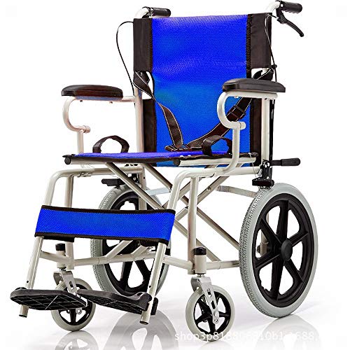 GZZ Rollstuhl, Der Leichten Behinderten Älteren Älteren Aufblasbaren Ultralight-Tragbaren Reisenden Schiebt Roller Schiebt,B,Einheitsgröße
