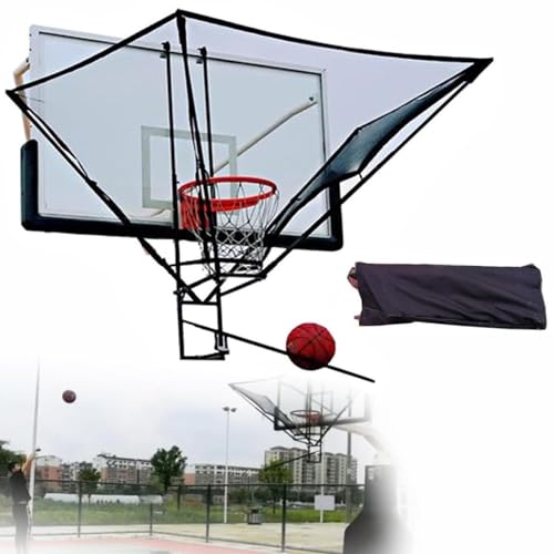 Hang Basketball Rebounder Net Return Attachment, 180 Grad Drehbarer Chute Shot Returner, for Basketball-Tor-Freiwurfübungen