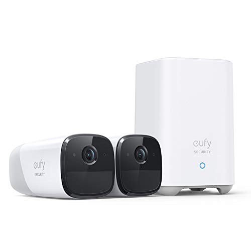 eufy Security eufyCam 2 Pro, Kabellose Überwachungskamera, Sicherheitssystem 365 Tage Akkuleistung, HomeKit Kompatibilität, 2K Auflösung, IP67 Wasserschutzklasse, Nachtsicht, 2-Cam-Set