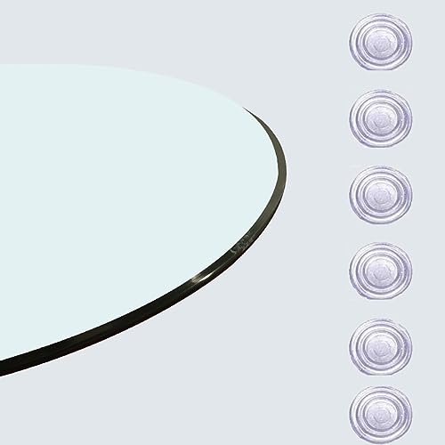 Runde Glastischplatte for die Terrasse, dicke, gehärtete, polierte Kante, 38–50–60–80–100 cm Tischplatte aus gehärtetem Glas, 1/2 Zoll dickes Glas, hochwertige runde runde Glasplatte ( Size : 52CM (20