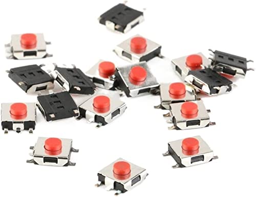 Ersatzteile Schalter Mikroschalter 100 STÜCKE Flach Rot SMD 5 Pin 6x6 Taktdruckschalter 6 * 6 * 3,1 MM Mikroschalter 6x6x3,1mm industrieller Schalter
