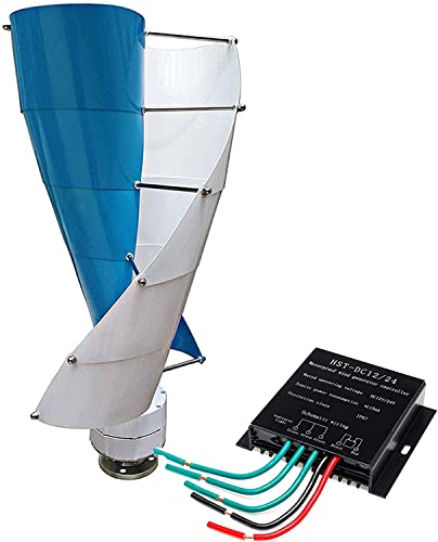 Vertikaler Spiralwindkraft-Turbinengenerator, 8000 W Helix-Windkraftanlage mit magnetischer Levitationsachse 12 V / 24 V / 48 V Windgeneratorleistung für Gartenboot-Hybriden-Straßenlaterne im Freien (12V)