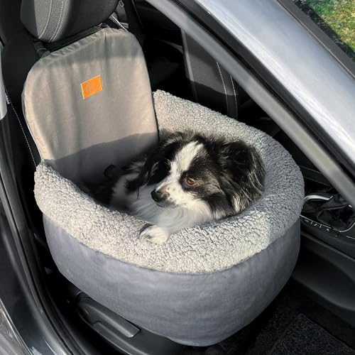 your GEAR Frontera - Hunde Autositz, Gurtsicherung, 2 verstellbaren Leinen, Schalensitz für Vorder- und Rücksitz