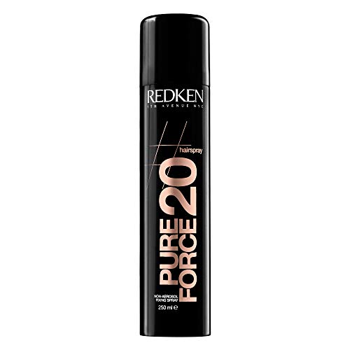 Redken Pure Force 20 Haarspray, Glanz- und Fixierungsspray mit Anti-Frizz Effekt, für maximalen und langanhaltenden Halt, fixiert das Haarstyling, ohne zu verkleben, 250 ml