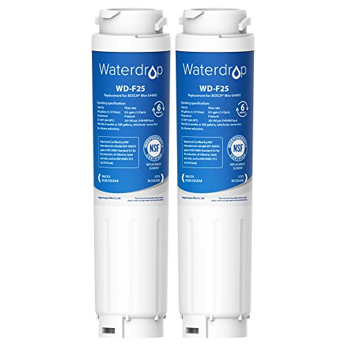 Waterdrop 2X 644845 Kühlschrank Wasserfilter Ersatz Kompatibel mit Bosch Ultra Clarity 644845, Siemens Neff Miele 740560 00740560 9000194412 REPLFLTR10 Haier 0060820860 0060218743