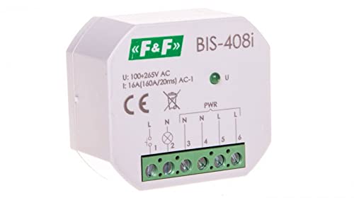 Relais bistabil 1Z 16A 230V AC Inrush BIS-408i f&f 5908312598299