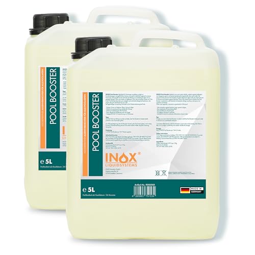 INOX® Pool Booster, 2 x 5L - Poolreiniger Algenentferner Pooldesinfektion