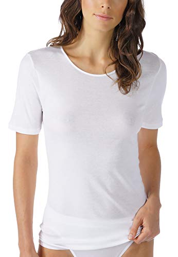 Mey Basics Serie Noblesse Damen Shirts 1/2 Arm Weiß 46