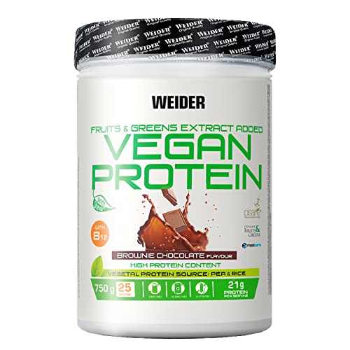 Weider, Vegan Protein, Brownie-Schoko, 1er Pack (1x 750 g)