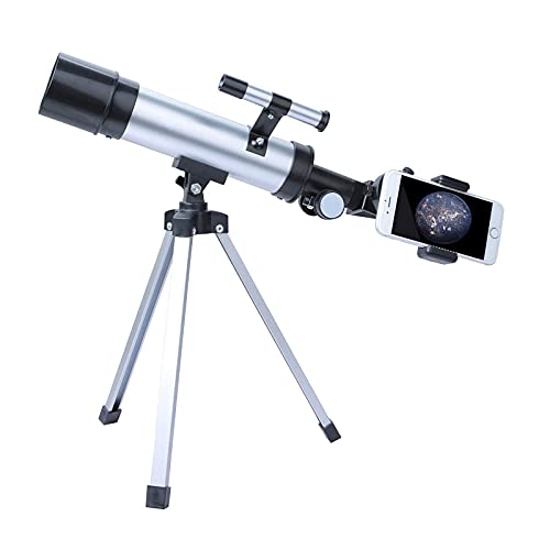 Teleskop Kinderteleskope für Astronomie 600 mm Brennweite Monokulares Weltraumteleskop für den Außenbereich mit verstellbarem Stativ und Sucherfernrohr 50 mm Refraktor für Anfänger