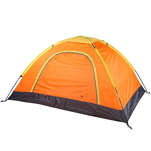 Nunafey 1-2 Personen Zelt, Kuppelzelt für Camping mit Tragetasche, Rucksackzelte Outdoor Zeltzubehör, Perfekt für Rucksacktouren oder den Strand(Orange)