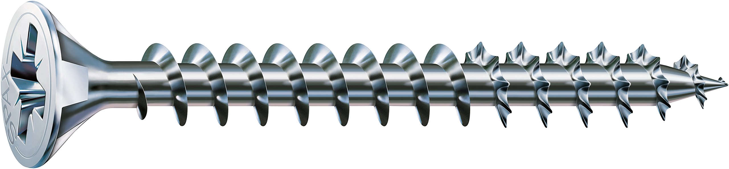 SPAX Universalschraube, 3,5 x 35 mm, 1000 Stück, Kreuzschlitz Z2, Senkkopf, Vollgewinde, 4CUT, WIROX A3J, 1081010350355