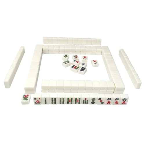 ppARK Mahjong 1 Set chinesisches Mahjong-Spielset, tragbare Mahjong-Fliesen für drinnen, Reisen, Geschenke, Zuhause, Büro, Muttertagsgeschenk Mahjong Spiel