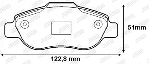 Jurid 573168J Bremsbelagsatz, Scheibenbremse - (4-teilig)