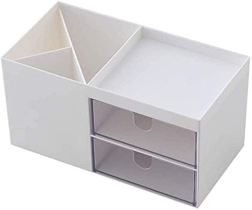 Desktop Multifunktionale Lagerung Kunststoff Kosmetik Make-up Lagerung Organizer Box 2 Schublade Cool Modern Für Home Office Supplies