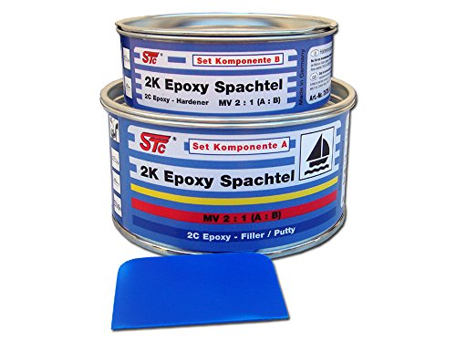 STC 2K Epoxy Spachtelmasse Set 600 g Bootsspachtel Set Epoxyspachtel