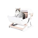 katzenklo selbstreinigend Einfache Halbautomatische Katzenklo Fach-Art Einfache Pet WC halbumschlossener Filter Katzentoilette 50x46x46cm zu reinigen (Color : C)