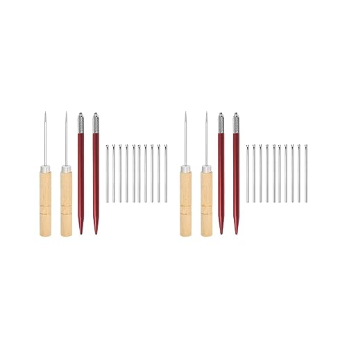 2 Set Puppenhaarwurzelwerkzeug Reborn Haar Wurzelwerkzeug für DIY 10 x 0,8 mm Nadeln, 10 Stück 0,8 mm
