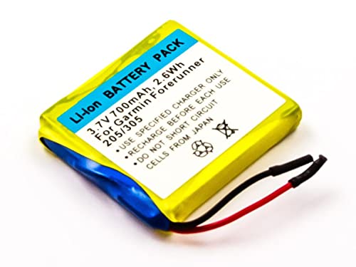 MicroBattery Battery for GPS 2.6Wh Li-ion 3.7V 700mAh, MBGPS0036 (2.6Wh Li-ion 3.7V 700mAh Garmin Forerunner 205, 305)
