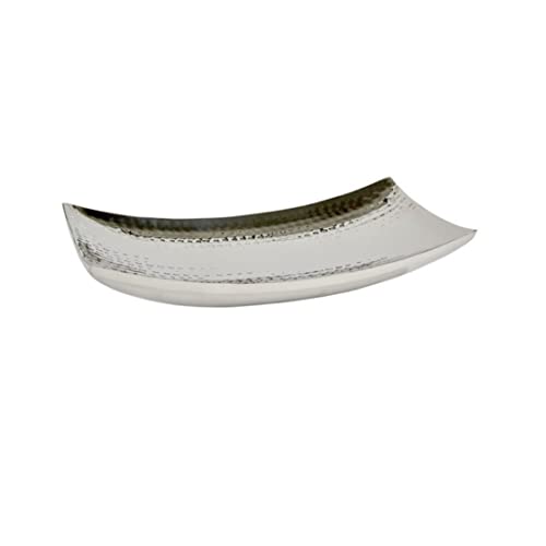 Lambert - Schale, Dekoschale - Edelstahl - rechteckig - Edelstahl - Farbe: Silber - 38 x 21 cm