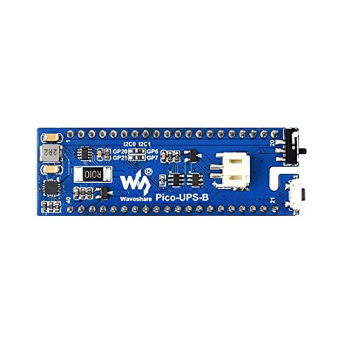 UPS Module HAT for Raspberry Pi Pico Series, Uninterruptible Power Supply, Stackable Design, with Li-Po Battery, I2C Bus Communication