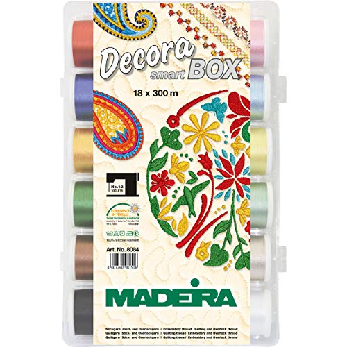 Madeira Smartbox Decora No.12, Mehrfarbig Garn, 18 x 300 m Spulen