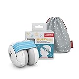 Alpine Muffy Baby Gehörschutz - Gehörschutz für Babys und Kleinkinder bis 36 Monate - Verhindert Gehörschäden - Verbessert den Schlaf unterwegs - Bequeme Passform - Blau