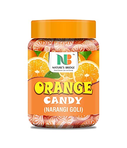 Nature's Bridge Orange Candy I Sweet and Juicy Santra Goli I Narangi Goli I Khatti Meethi Goli mit 900 g Packung _Verpackung kann variieren