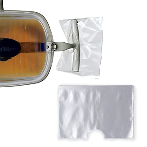 Dental-Lichtgriffabdeckungen, Einweg-Teelicht-Griffschutz, transparente Kunststoffhüllen, rechteckig, 10,2 x 14,5 cm, 500 Stück