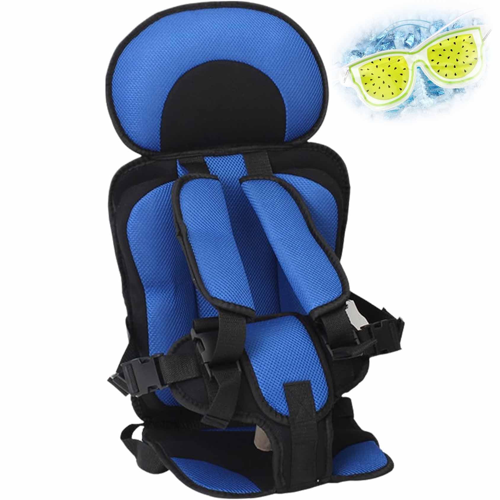 Auto-Kindersitz, einfacher tragbarer Auto-Sicherheitsgurt, 0–12 Jahre alter Auto-Sicherheitsgurtschutz, Premium-Sicherheitsgurtversteller für Kinder, verstellbare Schultergurte (L,Dark Blue)
